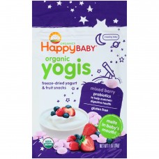 Yogis Organic Yogurt Snacks for Babies and Toddlers, Mixed Berry, 1-oz.