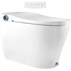 BidetMate 6000 Intelligent Elongated Bidet Toilet – Hands-Free Open/Close – Instant Heated Water, Dryer, & Seat, Auto Flush