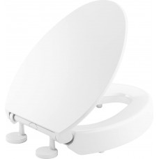 kohler hyten elevated quiet-close elongated toilet seat, white