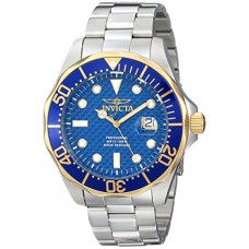 Invicta Men's Pro Diver Gold and Blue Quartz 3 Hand Blue Dial Watch 12566