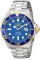 Invicta Men's Pro Diver Gold and Blue Quartz 3 Hand Blue Dial Watch 12566