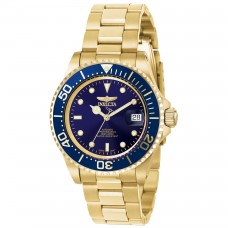 Invicta Pro Diver Men 40mm Stainless Steel Gold Blue dial NH35A Automatic Watch