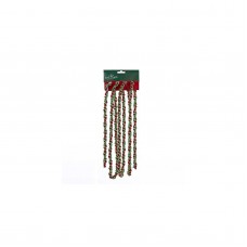 Kurt S. Adler 9' Twisted Bead Christmas Garland - Red, Green & Gold