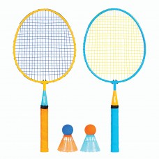 Franklin Sports Badminton Racket Set - Smashminton, Oversize - 2 Player Backyard Youth Set with Birdies For Kids