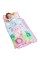 EVERYDAY KIDS Toddler Nap Mat with Removable Pillow -Princess Storyland- Carry Handle with Fastening Straps Closure, Rollup Desi