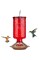 BOLITE Hummingbird Feeder, 18005 Glass Hummingbird Feeders for Outdoors Hanging, 5 Feeding Stations, 22 Ounces, Red Bottle, Xmas