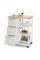 Giantex Kitchen Island Cart Home Bar Serving Cart Kitchen Trolley with 3 Large Drawers Storage Shelf and 3 Tier Shelves Roll