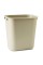 Rubbermaid RCP295500BG Commercial Deskside Plastic Wastebasket, Rectangular, 3 1/2 gal, Beige