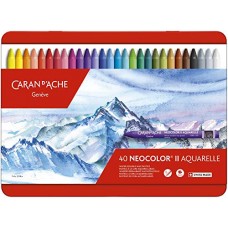 caran d\'ache caran dAche classic Neocolor II AQUARELLE WaterSoluble Pastels 40 colors