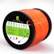 Viabrico String Trimmer Line, Square Orange Heavy Duty Weed Eater String, Premium Nylon Universal 0095 x 17LB, 330Foot