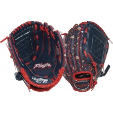 Rawlings | PLAYERS SERIES Youth Baseball Glove | Right Hand Throw | 10' - Basket Web | Navy/Space