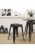 Costway 2 PC Metal Wood Counter Stool Kitchen Dining Bar Chairs