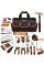 REXBETI 219-Piece Premium Tool Kit with 16 inch Tool Bag, Steel Home Repairing Tool Set, Large Mouth Opening Tool Bag with 19 Po