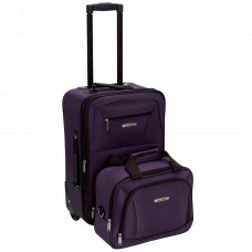 Rockland Fashion Expandable Softside Upright Luggage Set, Purple, 2-Piece (14/19)