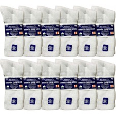 Yacht & Smith Loose Fit Non-Binding Soft Cotton Diabetic Crew Socks, 12 Pack