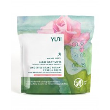 YUNI Beauty Large Body Wipes Rose Cucumber 30 Count Super Soft Moist Showerless Wipes that Cleanse Deodorize OntheGo Wa