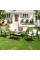 Gymax 4PCS Patio Conversation Furniture Set All-Weather Garden Outdoor Brown