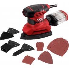 Skil Corded Multi-Function Detail Sander, Includes 12pcs Sanding Paper, 3pcs Additional Detail Attachment, Dust Box - SR232301