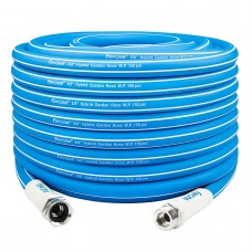 Fevone Garden Hose 100 ft x 58 Drinking Water Safe Heavy Duty Water Hose Flexible and Lightweight Hybrid Hose Kink Free E