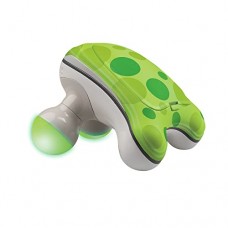 HoMedics Ribbit Mini Handheld Massager, Vibrating Electric Massager with Comfort Grip and LED Light, Batteries Included, Comes i