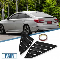 Unique Bargains 1 Pair Rear Side Window Louvers Air Vent Cover for Honda Accord 2018-2022