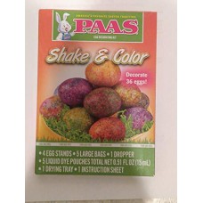 paas shake & color easter egg decorating kit - makes 36 eggs