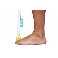 KMINA - Long Handled Foot Brush and Toe Cleaner for Disabled, Foot Brush for Shower Between Toes, Long Handle Toe Brush for Seni