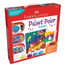 Faber-Castell FaberCastell Do Art Paint Pour Studio No Mix Acrylic Paint Pouring Set for Kids Makes 6 Fluid Art Projects Multi FC14342