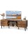 Great Choice Products Tv Stand For 55 Inch Tv, Entertainment Center With Adjustable Shelf, 2 Cabinets, Tv Console Table, Media Console, Solid Wood