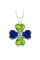 Gem Stone King 3.26 Ct Green Peridot Blue Created Sapphire 925 Sterling Silver Pendant