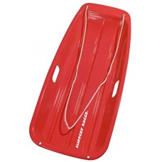 Slippery Racer Downhill Sprinter Flexible Kids Toddler Plastic Toboggan Snow Sled with Pull Rope, Red