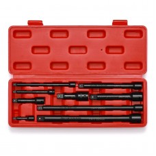 ementol 9pcs impact extension bar set, 1/4', 3/8' and 1/2' drive socket extension set, cr-v steel, ext. bar