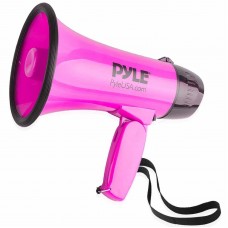 Pyle PMP24PK Battery Operated Portable Compact Megaphone Speaker Pink Bullhorn