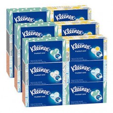 kleenex everyday facial tissues, 210 tissues per flat box, 18 pack