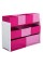 Delta Children Deluxe Multi-Bin Toy Organizer with Storage Bins, White/Pink Bins