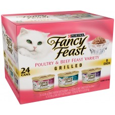 Fancy Feast Poultry & Beef Feast Variety Grilled Gourmet Cat Food 4.5 lb. Box