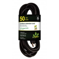 Go Green Power Inc. (GG-14050BK) 12/3 SJTW Outdoor Extension Cord, Black, 50 ft