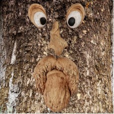 WAYDA Tree Faces Decor Outdoor Old Man Tree Hugger Bark Ghost Face Facial Features Decoration for Outdoor Yard Art Garden Whim