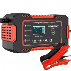 NEXPEAK Car Battery Charger, 12V 6A Smart Battery Trickle Charger Automotive 12V Battery Maintainer Desulfator with Temperature Compensa