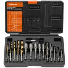 THINKWORK Easy Out Screw Extractor Set Broken Bolt Extractor Kit Easy Out Bolt Extractor Set Left Hand Drill Bit Set for Rem