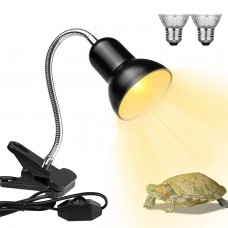 Dallfoll Reptile Heat Lamps, Turtle Lamp Uvauvb Turtle Aquarium Tank Heating Lamps With Clamp, 360A Rotatable Basking Lamp For Lizard Tur