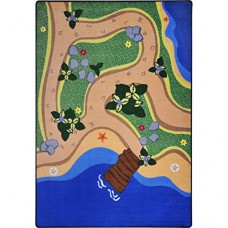 Joy Carpets Kid Essentials Early Childhood Sandy Shores Rug, Multicolored, 5'4' x 7'8'