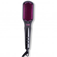 TYMO iONIC Hair Straightener Brush - Enhanced Ionic Straightening Brush with 16 Heat Levels for Frizz-Free Silky Hair, Anti-Scal