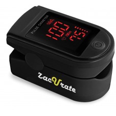 Zacurate Pro Series 500DL Fingertip Pulse Oximeter Blood Oxygen Saturation Monitor with Silicone Cover Batteries and Lanyard R