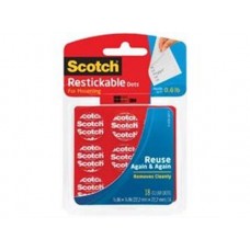 3M R105 Scotch Restickable Dots Clear