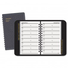 AT-A-GLANCE AAG8001105 Telephone/Address Book, 4-7/8 x 8, Black