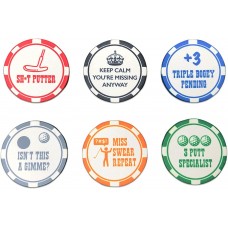 Horrible Balls Funny Golf Ball Marker Set Poker Chip Edition Great Novelty Golf Gift for A Bad Putter