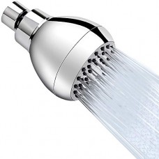 Aisoso High Pressure Shower Head 3 Inches Anti-clog Anti-leak Fixed Showerhead Chrome with Adjustable Swivel Brass Ball Joint for