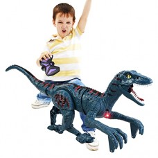 apobatk Remote control Dinosaur Toy for Kids 5-7 8-12 - Rc Walking Dinosaur Toy for Boys 5 6 7 8 9 10 - Jurassic Velociraptor Dinosaur T