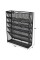 EASEPRES Mesh Wall File Organizer 5 Tier Vertical Mount Hanging Holder Magazine Rack with Bottom Flat Tray, Black